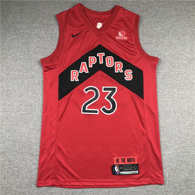 Men Toronto Raptors 23 Vanvleet Red 2021 Nike Game NBA Jersey